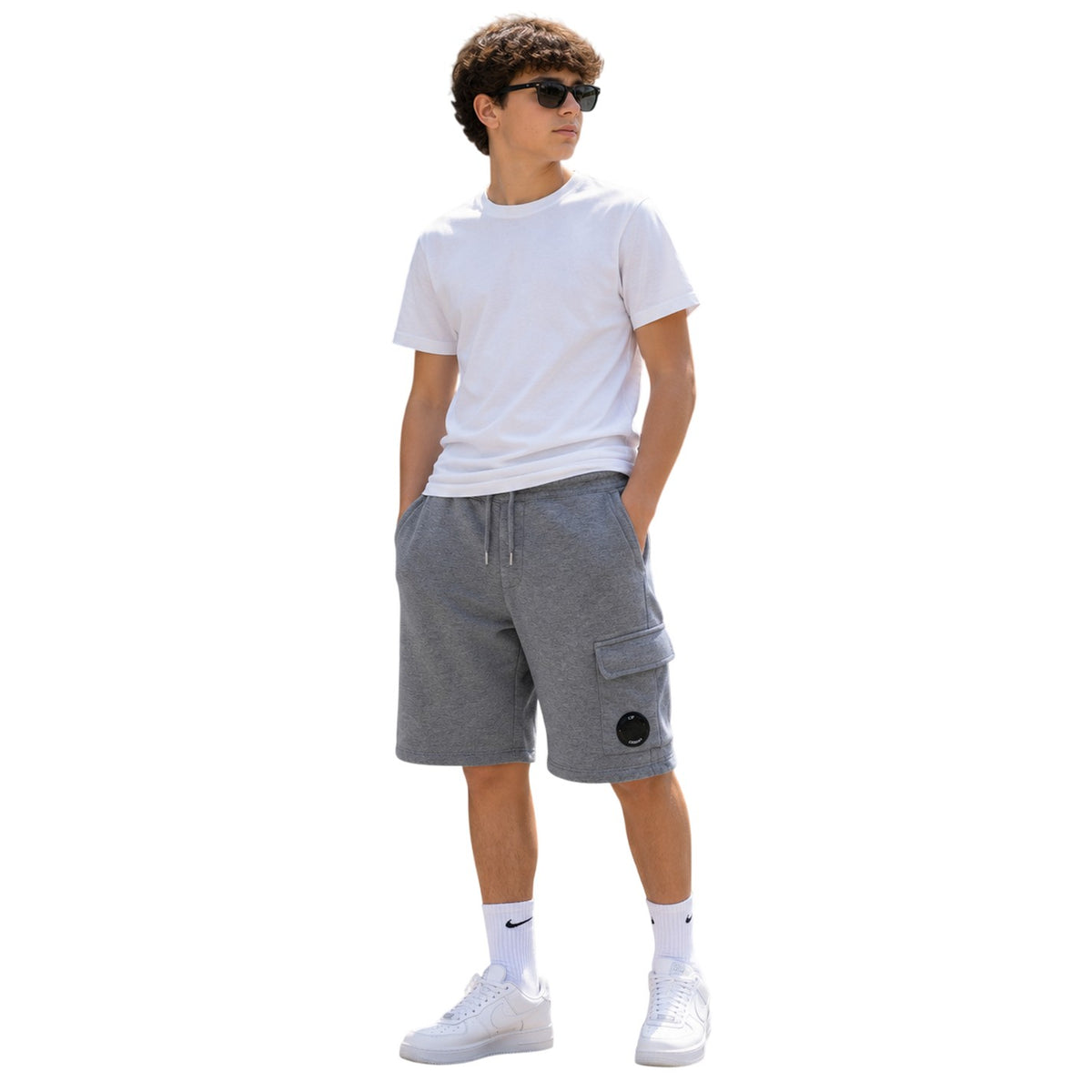 Grey Melange - Lifestyle - C.P. Company Boys Cotton Sweat Shorts