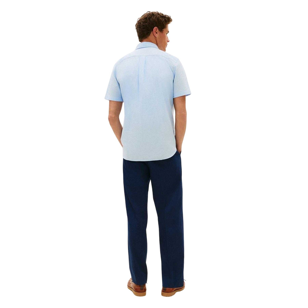 Sweet Blue - Back - Tommy Hilfiger Mens Short-Sleeved Shirt