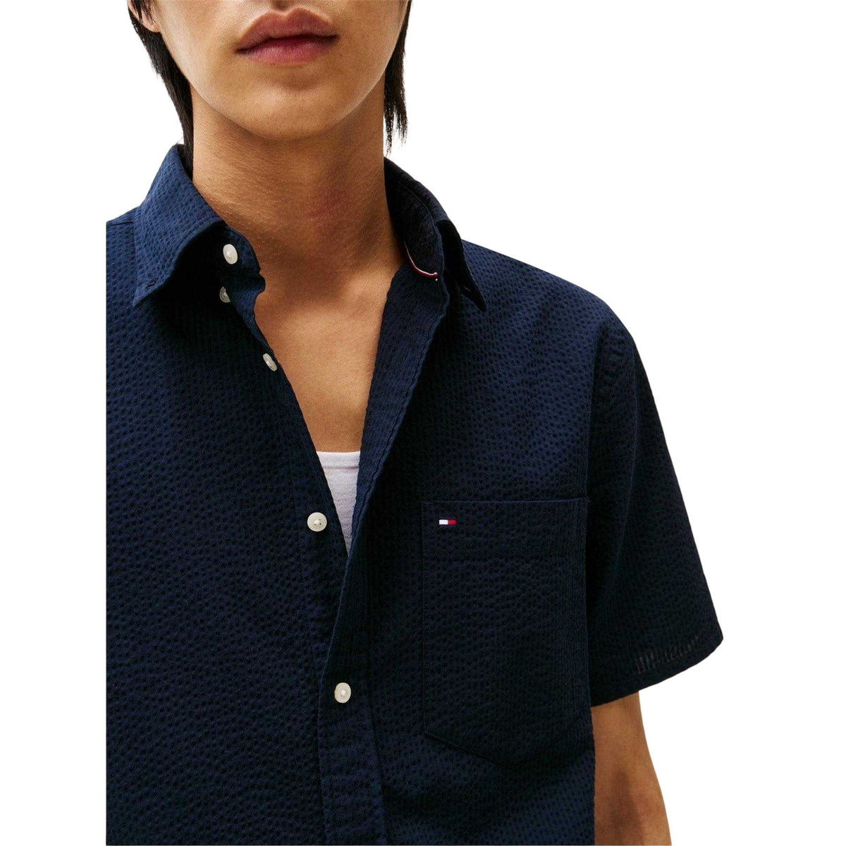 Desert Sky - Side - Tommy Hilfiger Mens Short-Sleeved Shirt