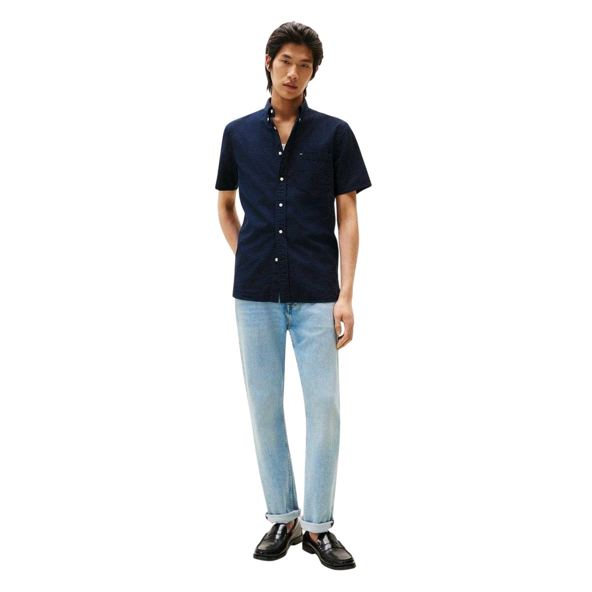Desert Sky - Pack Shot - Tommy Hilfiger Mens Short-Sleeved Shirt