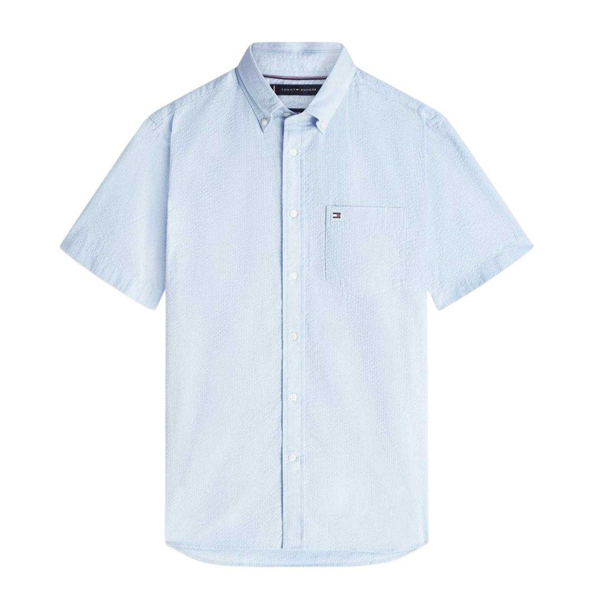 Sweet Blue - Front - Tommy Hilfiger Mens Short-Sleeved Shirt