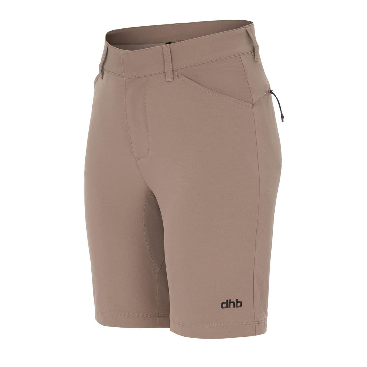Walnut - Side - dhb Womens-Ladies Trail 2.0 Plain Athletic Shorts