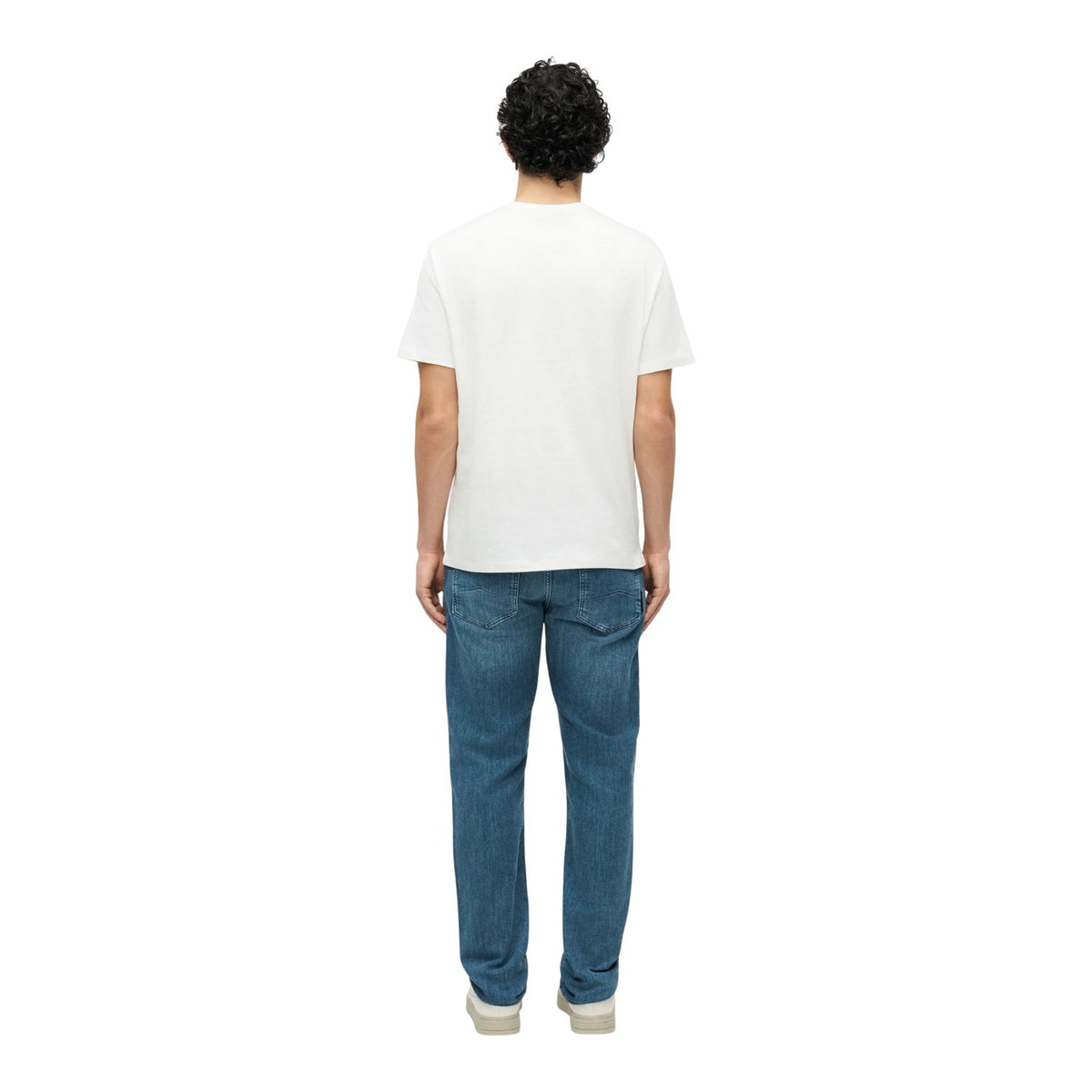 Off White - Back - Armani Exchange Mens Logo T-Shirt
