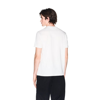 Off White - Pack Shot - Armani Exchange Mens Exchange Regular Short-Sleeved T-Shirt
