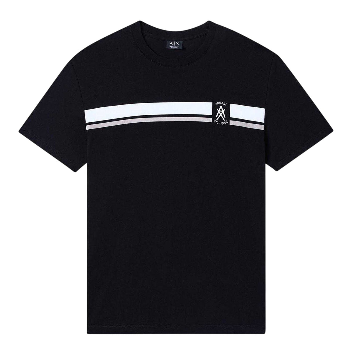 Black - Front - Armani Exchange Mens Exchange Regular Short-Sleeved T-Shirt