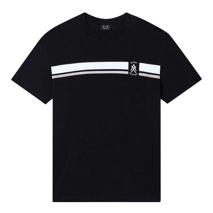 Black - Front - Armani Exchange Mens Exchange Regular Short-Sleeved T-Shirt