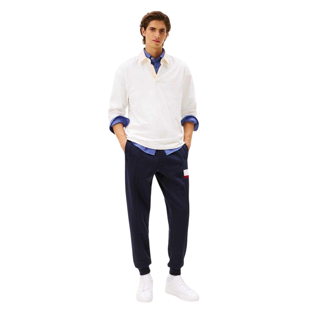 Sky Blue - Lifestyle - Tommy Hilfiger Mens Side Stripe Joggers