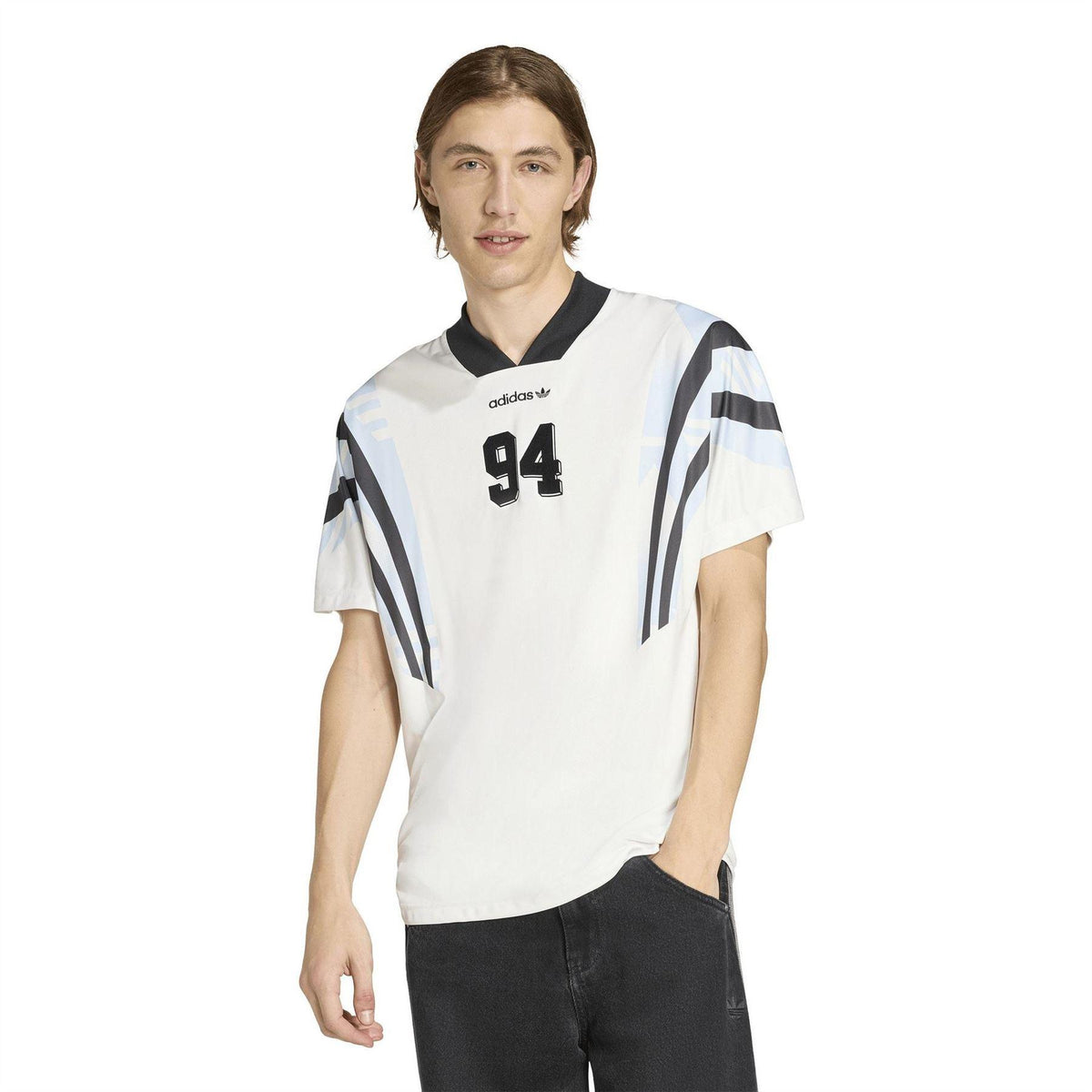Cloud White - Pack Shot - Adidas Mens Santiago Football Shirt