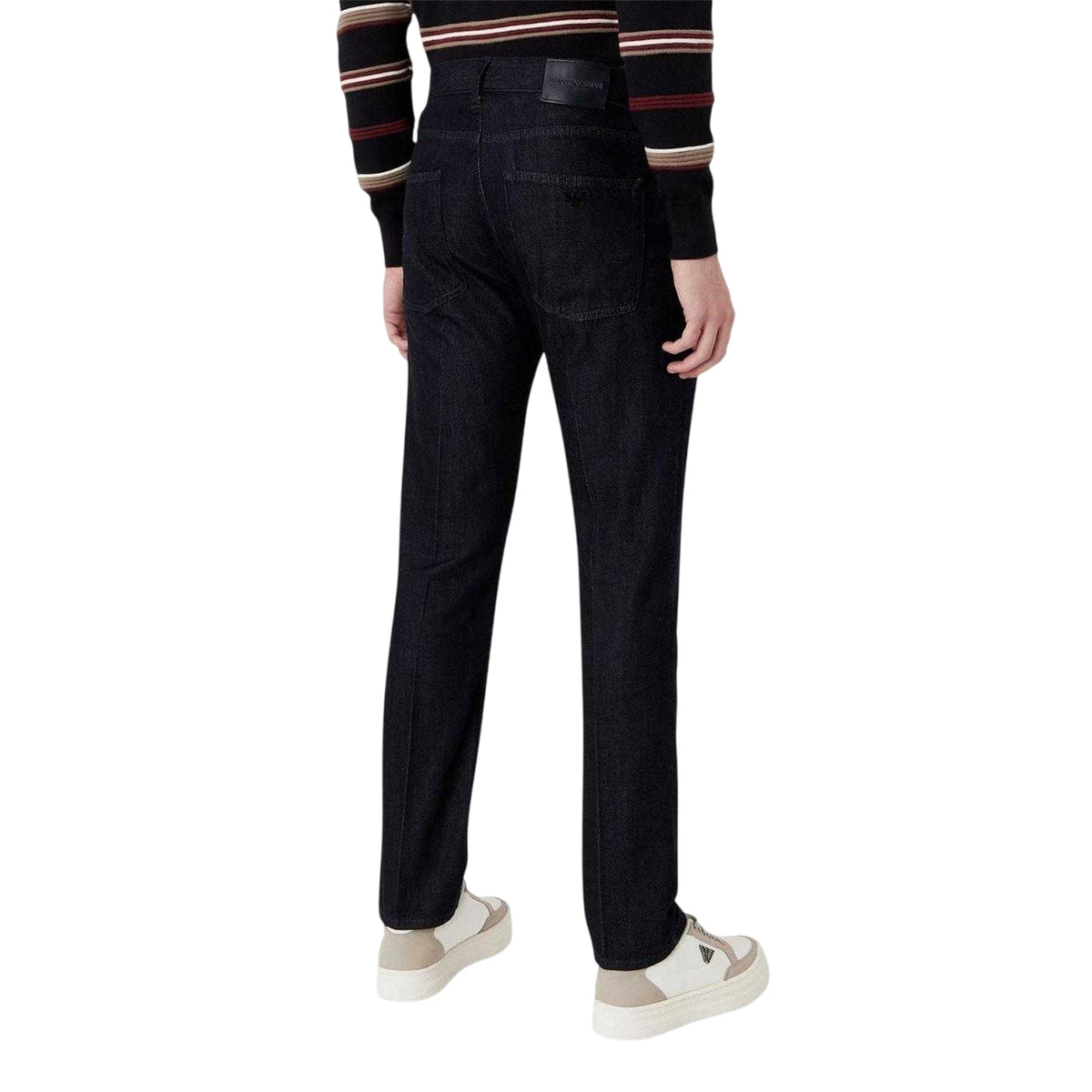 Blue - Back - Emporio Armani EA7 Mens Denim Slim Jeans