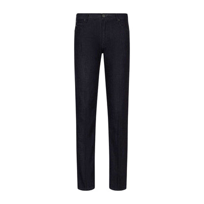 Blue - Front - Emporio Armani EA7 Mens Denim Slim Jeans