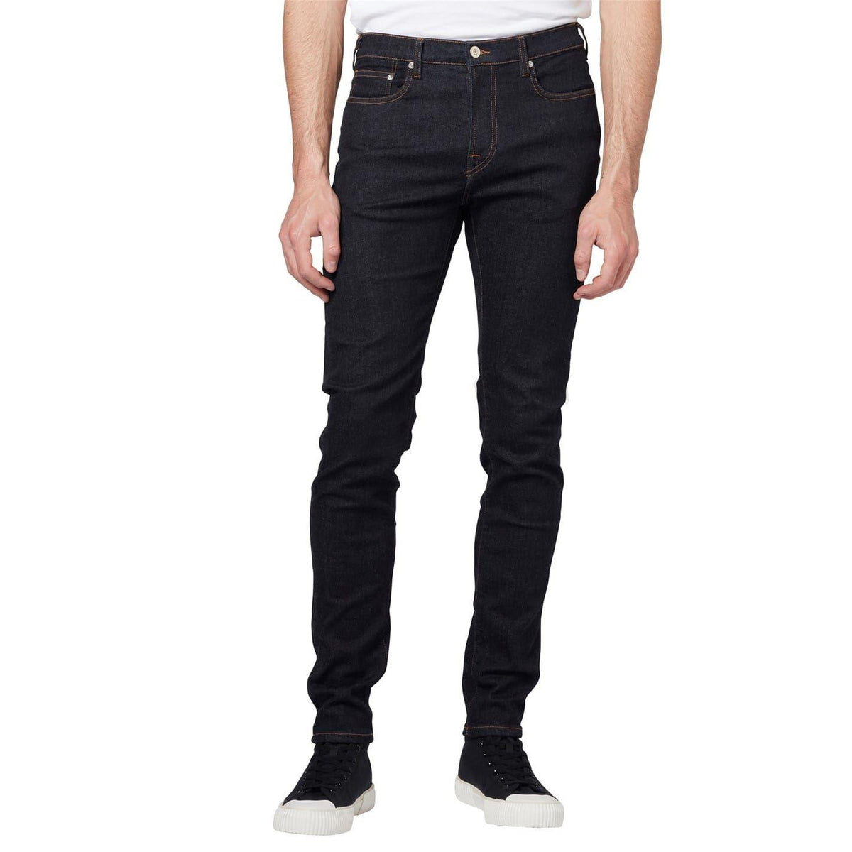 Blue - Front - Paul Smith Mens Reflex Organic Cotton Tapered Jeans