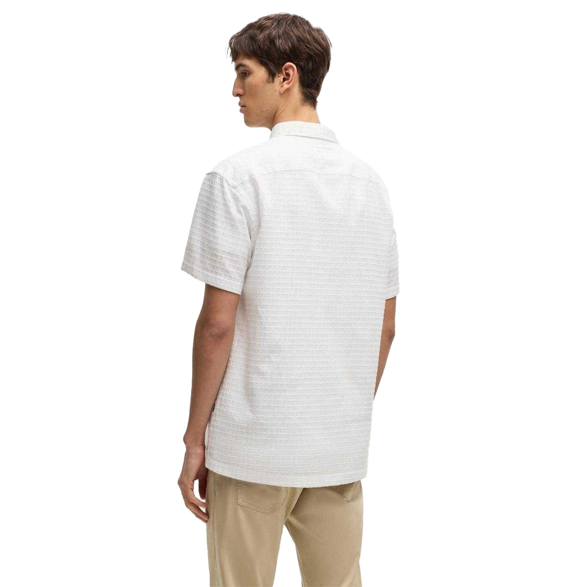 White - Back - Boss Mens C-Cory Lightweight Casual Shirt