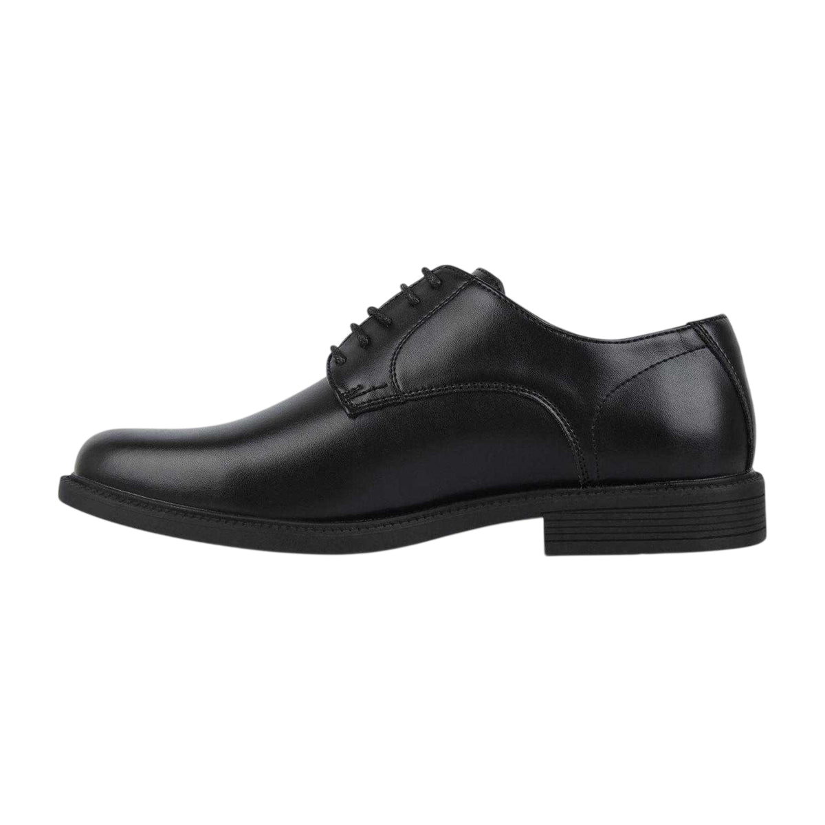 Black - Back - Giorgio Mens Flat Derby Shoes