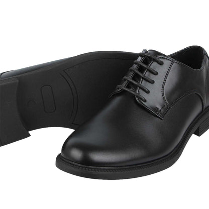 Black - Lifestyle - Giorgio Mens Flat Derby Shoes