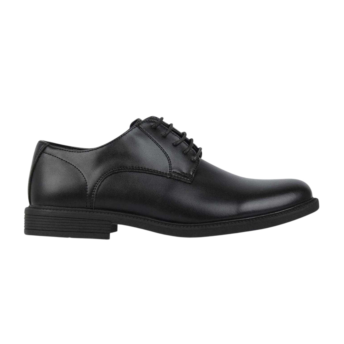 Black - Front - Giorgio Mens Flat Derby Shoes