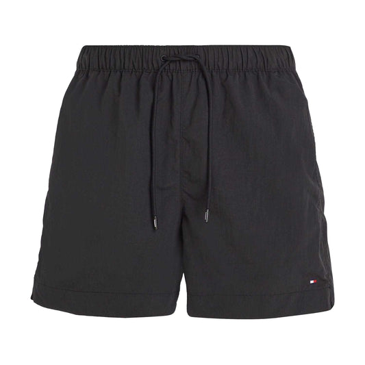Black - Front - Tommy Hilfiger Mens Essential Logo Swim Shorts