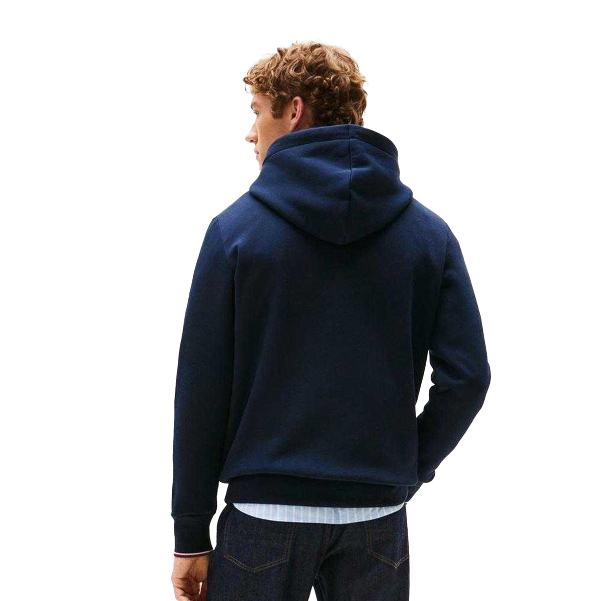 Desert Sky - Back - Tommy Hilfiger Mens Tipped Organic Cotton Hoodie