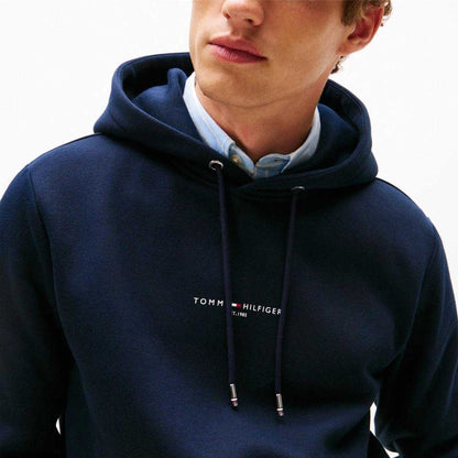Desert Sky - Side - Tommy Hilfiger Mens Tipped Organic Cotton Hoodie