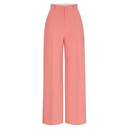 Purple - Front - Boss Womens-Ladies Tikela Plain Wide Leg Chinos