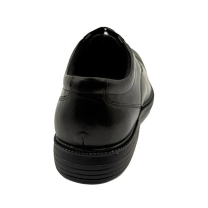 Black - Back - Rockport Mens Clifford Leather Flat Derby Shoes