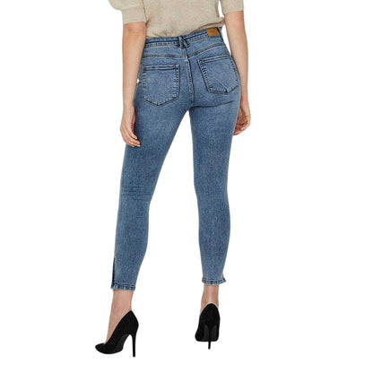 Light Denim Blue - Back - Vero Moda Womens-Ladies Denim Skinny Jeans