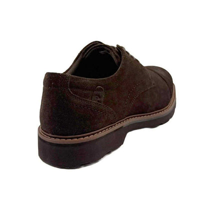 Brown - Back - Rockport Mens Charlee Leather Toe Cap Shoes