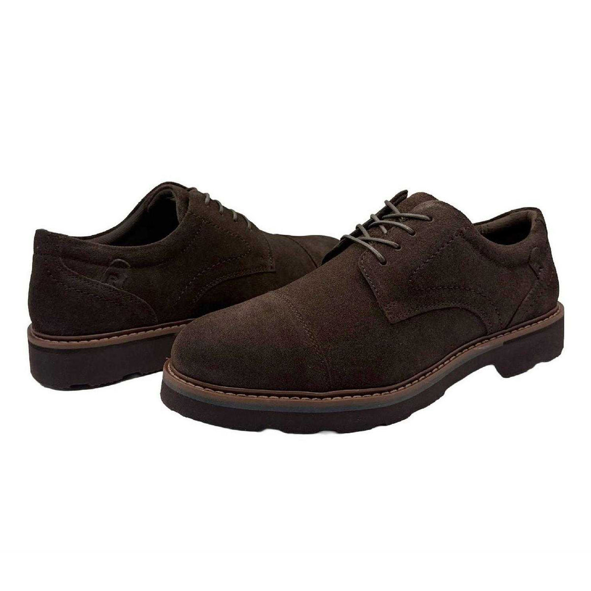 Brown - Lifestyle - Rockport Mens Charlee Leather Toe Cap Shoes