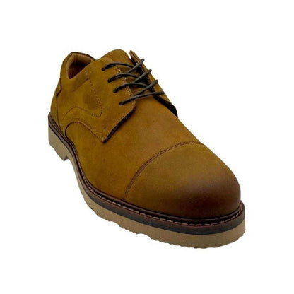 Tan - Front - Rockport Mens Charlee Leather Toe Cap Shoes