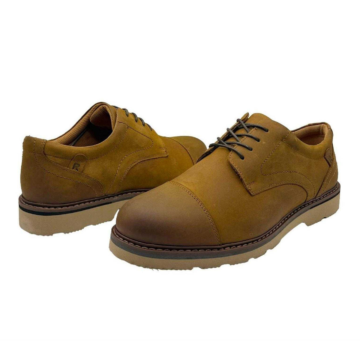 Tan - Lifestyle - Rockport Mens Charlee Leather Toe Cap Shoes