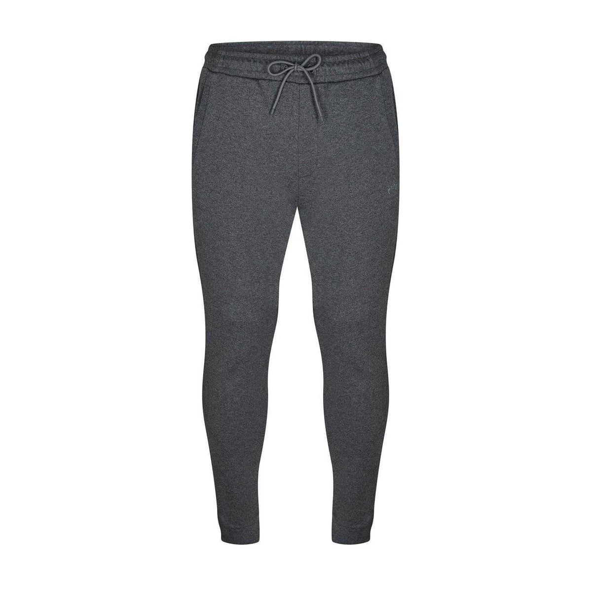 Grey - Front - Boss Mens Cotton Relaxed Fit Jogging Bottoms