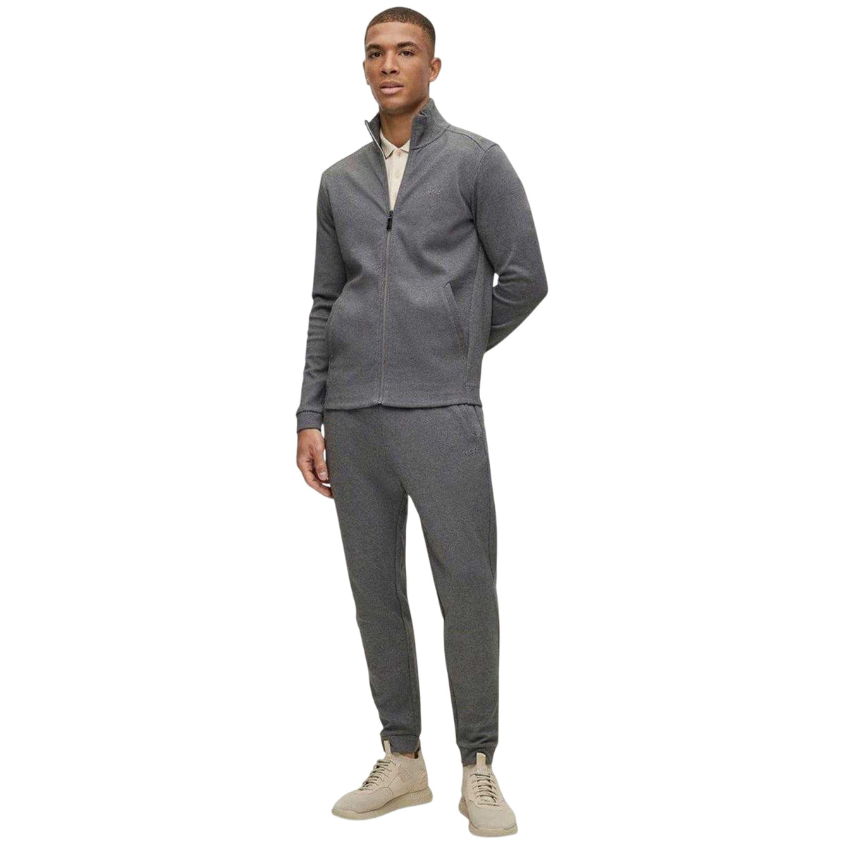 Grey - Lifestyle - Boss Mens Cotton Relaxed Fit Jogging Bottoms