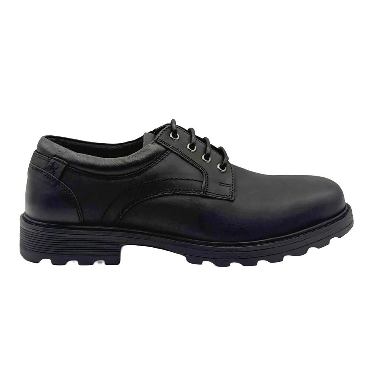 Black - Front - Rockport Mens Marshall Plain Leather Derby Shoes