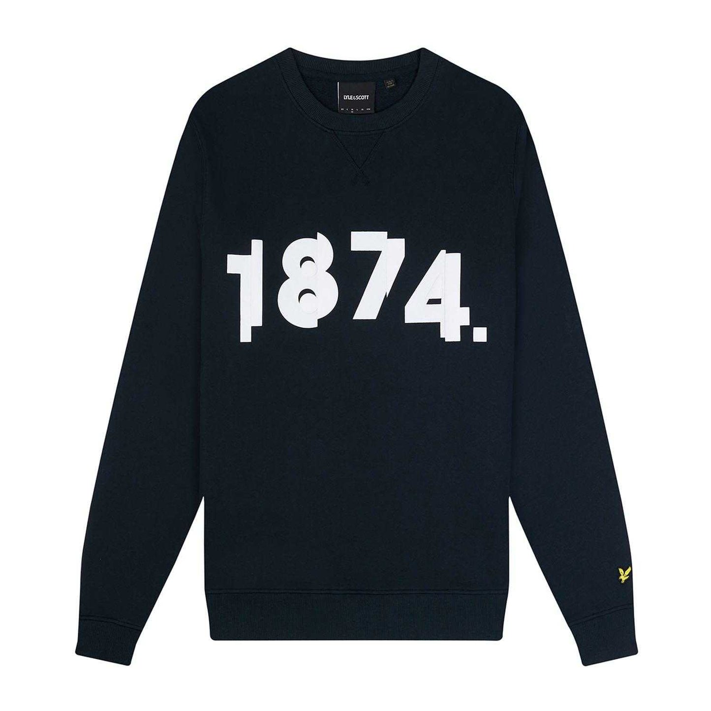 Navy - Front - Lyle & Scott Mens 1874 Graphic Sweatshirt