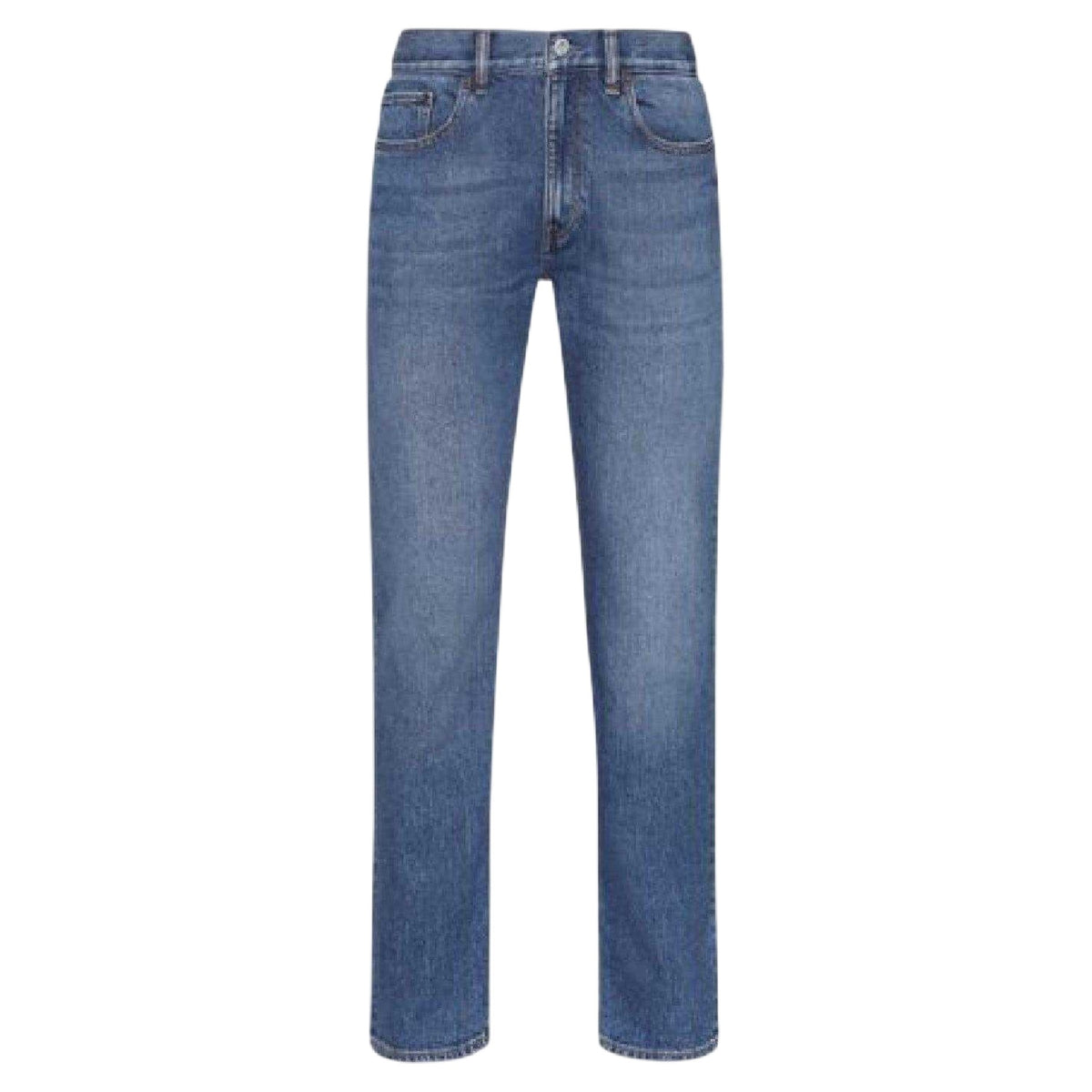 Navy - Front - Hugo Mens Denim 5 Pockets Slim Jeans