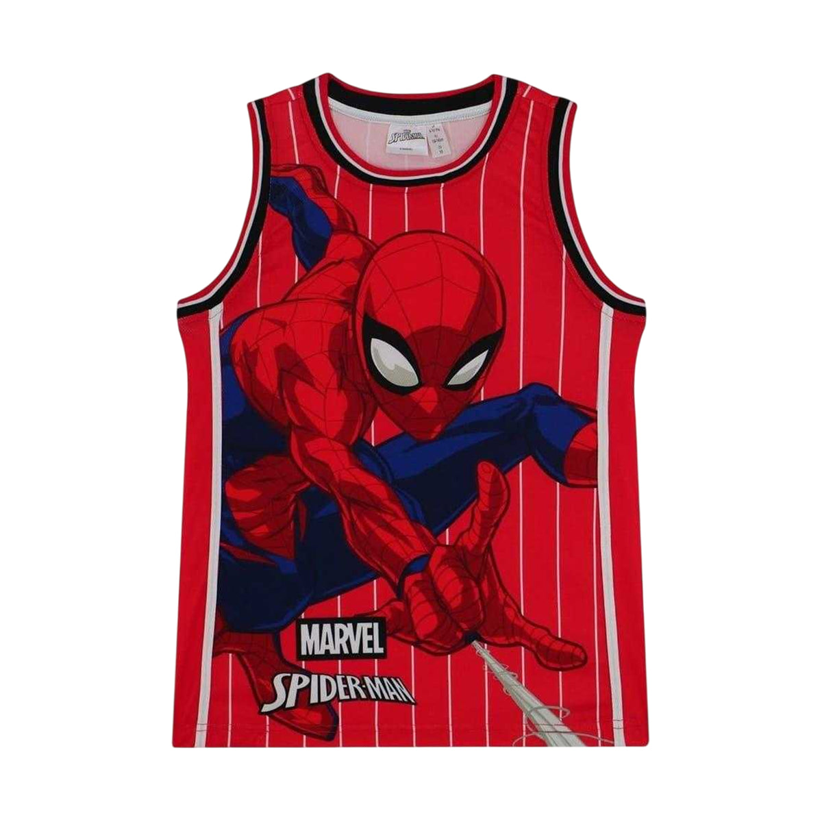 Red - Lifestyle - Spider-Man Childrens-Kids Logo Basketball Jersey Set