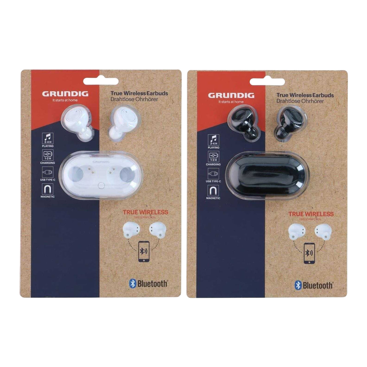 Black - Back - Grundig Wireless Earbuds