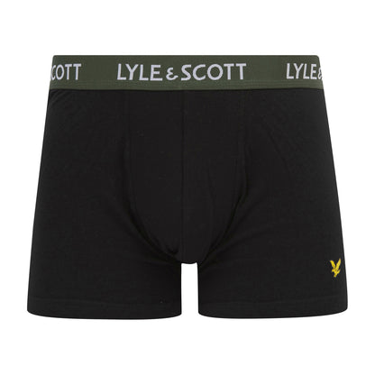 Black - Back - Lyle & Scott Mens Core Boxer Shorts (Pack of 3)