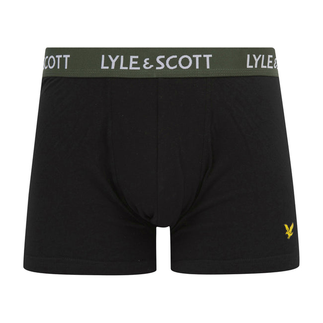 Black - Back - Lyle & Scott Mens Core Boxer Shorts (Pack of 3)