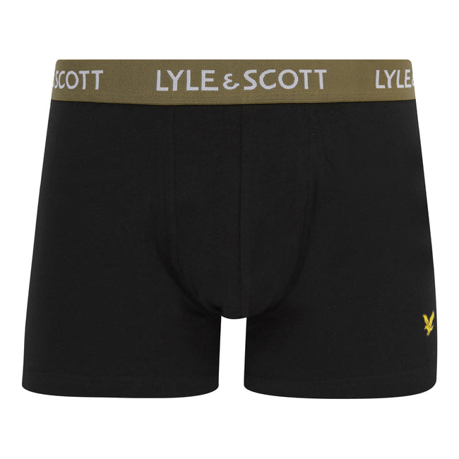 Black - Side - Lyle & Scott Mens Core Boxer Shorts (Pack of 3)
