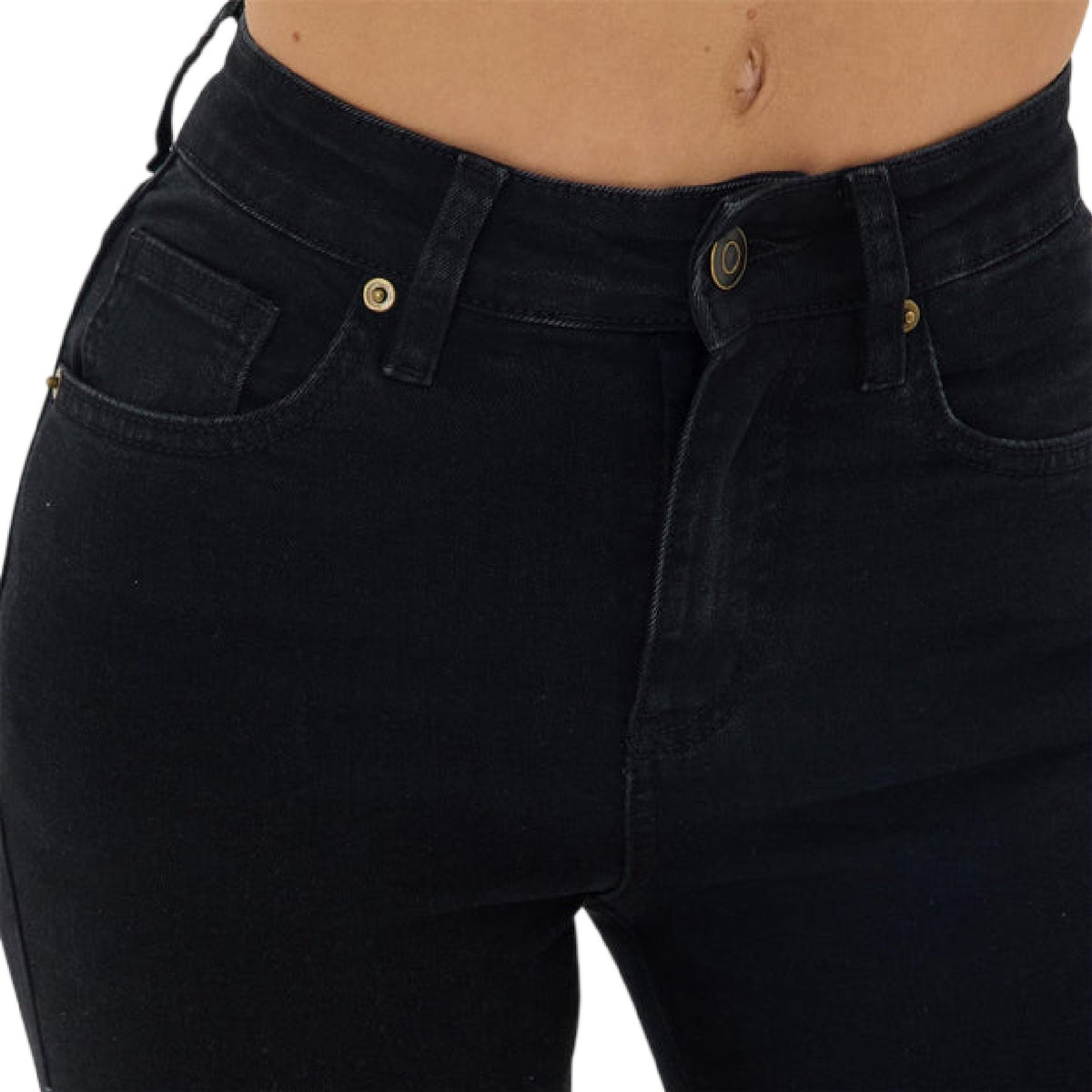 Black Wash - Side - I Saw It First Womens-Ladies Denim Skinny Jeans