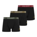 Black - Front - Lyle & Scott Mens Core Boxer Shorts (Pack of 3)