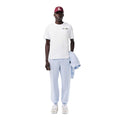 White - Close up - Lacoste Mens Back Print Heavy Cotton T-Shirt