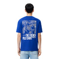 Blue - Pack Shot - Lacoste Mens Back Print Heavy Cotton T-Shirt