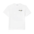 White - Front - Lacoste Mens Back Print Heavy Cotton T-Shirt