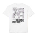 White - Back - Lacoste Mens Back Print Heavy Cotton T-Shirt