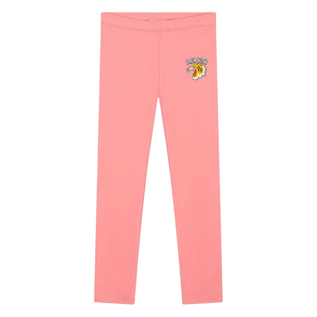 Pink - Front - Kenzo Childrens-Kids Logo Skinny Leggings