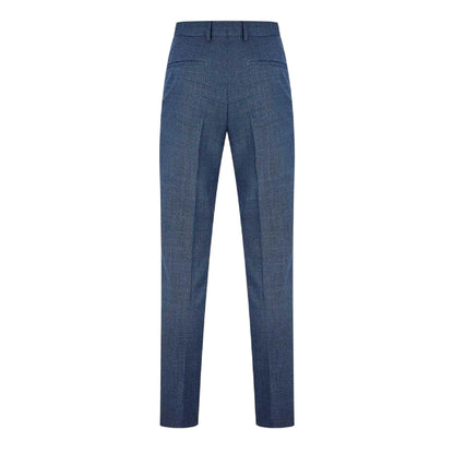 Blue - Back - Boss Mens H-Genius Slim Suit Trousers