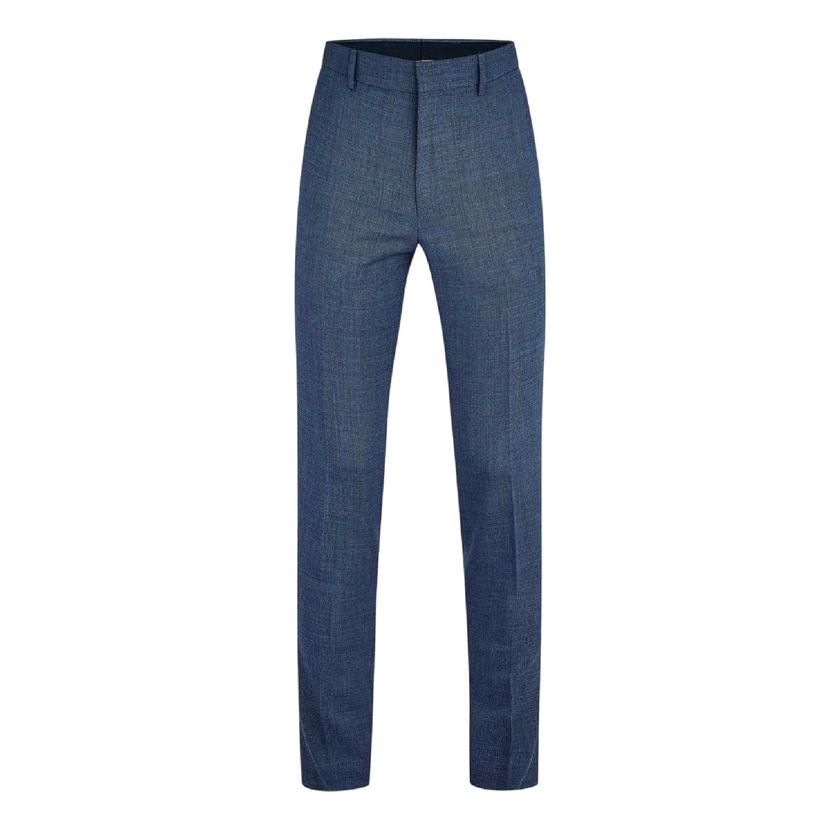 Blue - Front - Boss Mens H-Genius Slim Suit Trousers
