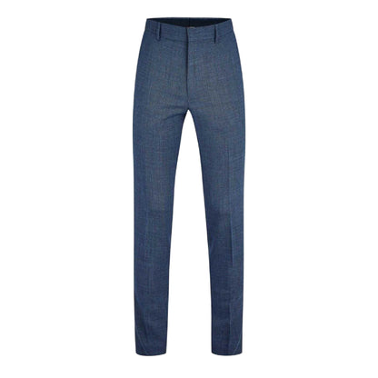 Blue - Front - Boss Mens H-Genius Slim Suit Trousers