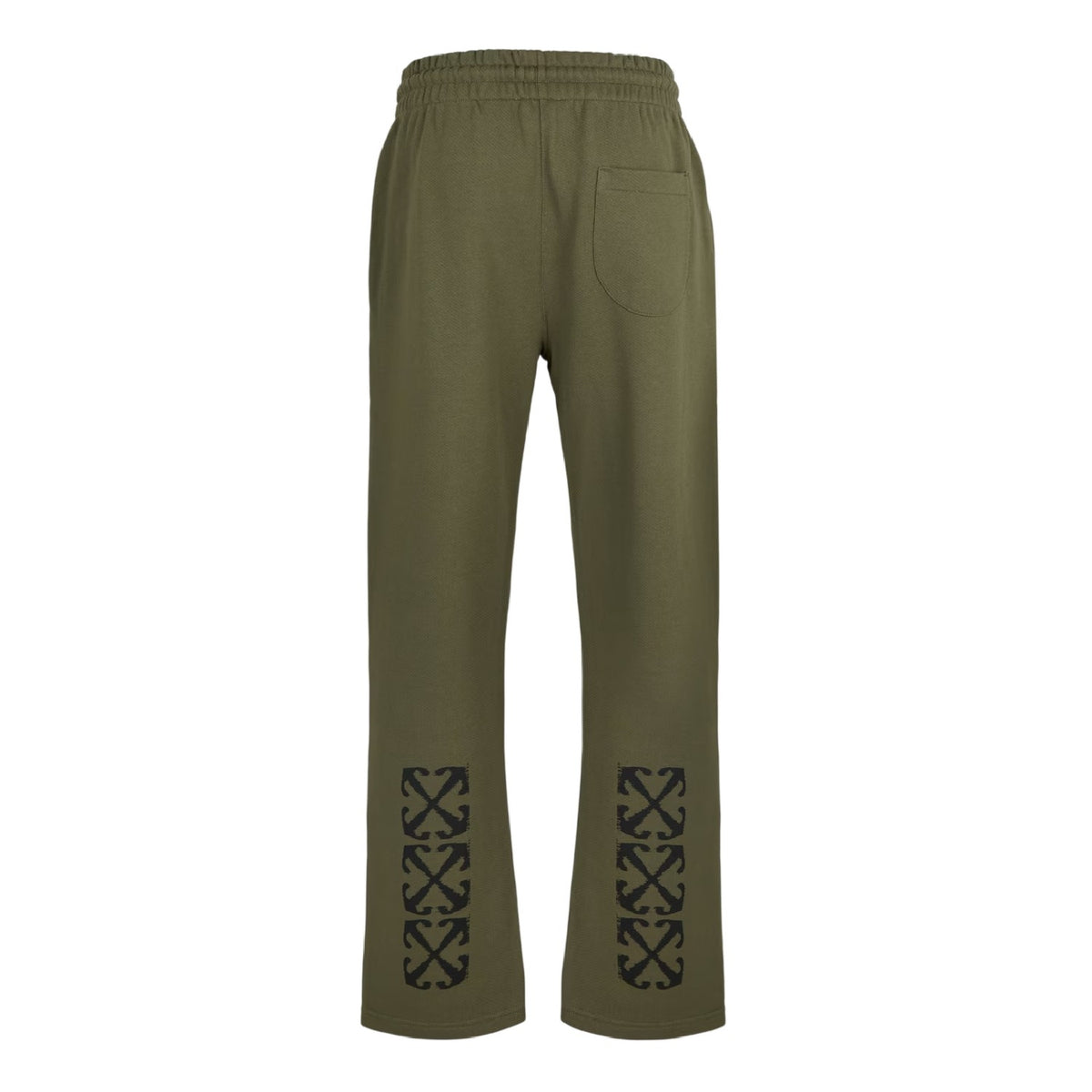 Moss-Black - Back - Off-White Mens Arrow Logo Straight Sweatpants
